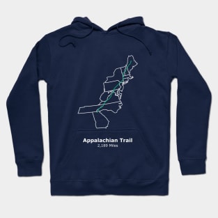 Appalachian Trail, National Scenic Trail Route Map Hoodie